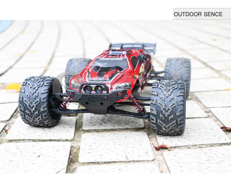9116 1/12 Brushed RC Monster Truck 2.4GHz 38KM/H High Speed 2WD RTR - Red