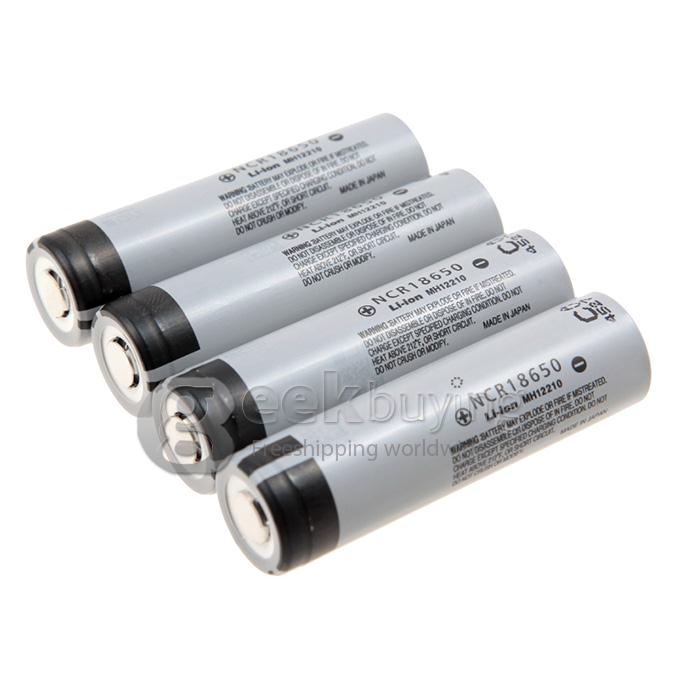 Panasonic Super Max 3.7V 2900mAh 18650 Rechargeable Li-ion Battery w/ Protection Circuit(4 PCS)- Gray