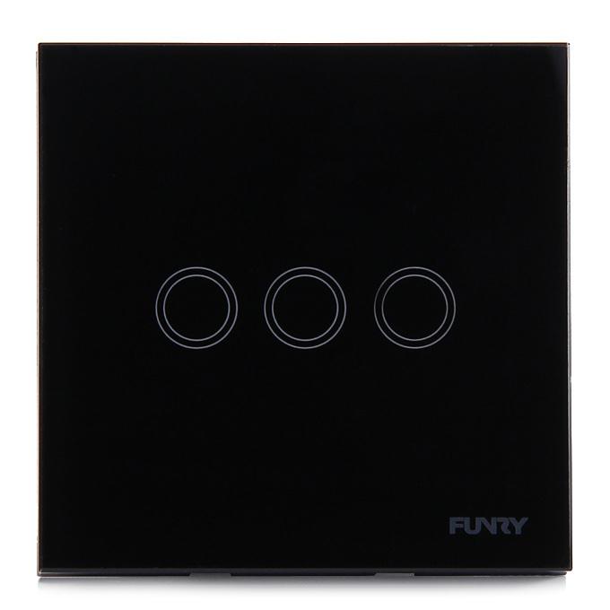 Funry Y8 Home Touch Switch Triple Touch Control 1 Way Intelligent Control Switch With Overload Protection - EU