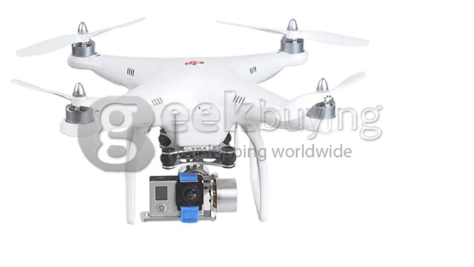 Aluminum Brushless Gimbal for GoPro Sport Camera DJI Phantom Aircraft - Silver
