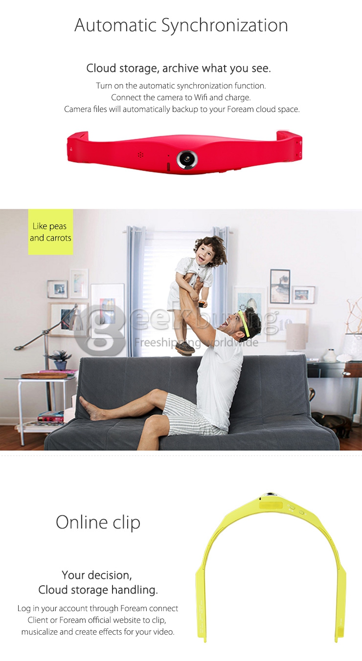 Foream X1 Ambarella A7 1080P 30fps 87 Wide Angles 8 million pixels head-mounted sport camera - Red