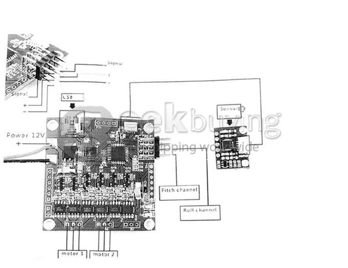 Aluminum Brushless Gimbal for GoPro Sport Camera DJI Phantom Aircraft - Silver