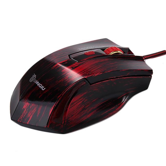 SONGIU G4 Professional Wired 2600DPI Gaming Mouse - Red + Black