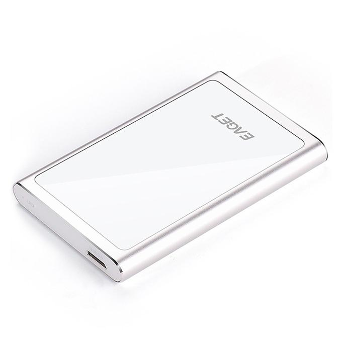 EAGET G90 Fast Speed 1TB USB3.0 Metal Mobile Hard Disk - White