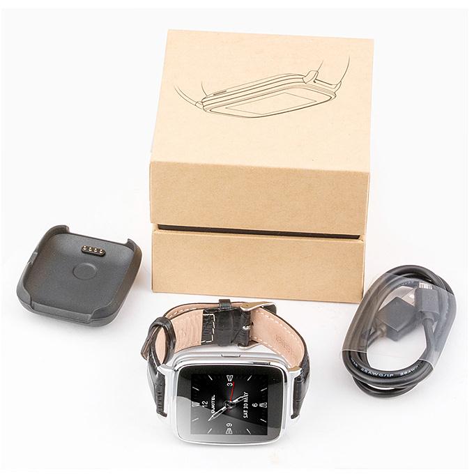 OUKITEL A28 1.54' Bluetooth Smart Watch MT2502A BT4.0 With Genuine Leather Strap For iOS Android - Black