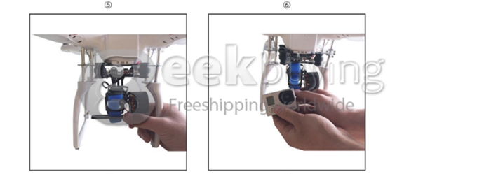 Aluminum Brushless Gimbal for GoPro Sport Camera DJI Phantom Aircraft - Silver