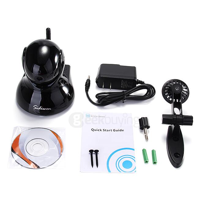 Sidiwen SDW-002P Home Security 720P HD Onvif Indoor WiFi IP Camera Smart Video Monitoring Wireless Camera - Black