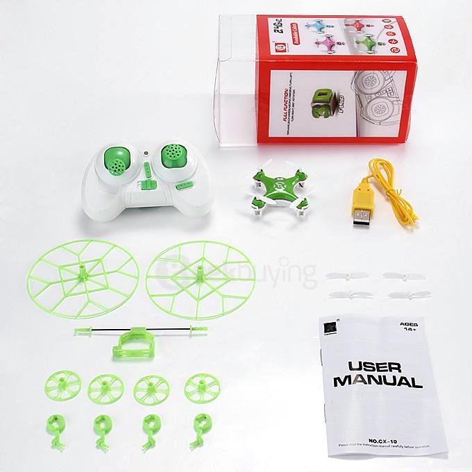 Sky Fighter Cheerson CX-10 Mini RTF Quadcopter 2.4G 4CH 6 Axis Gryo With LED Protective Cover  RC Drone - Green
