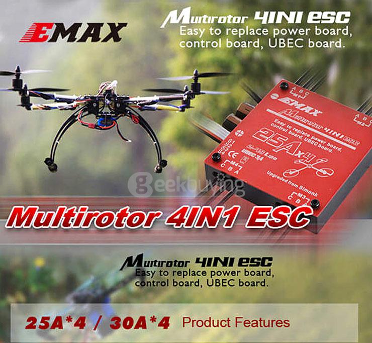 Emax 4-in-1 SimonK 25A Brushless ESC Built-in UBEC For Multirotor/Quadcopter