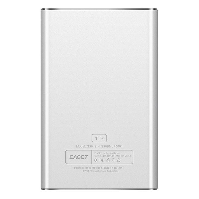 EAGET G90 Fast Speed 1TB USB3.0 Metal Mobile Hard Disk - White