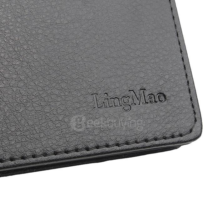 Protective Hard Cover Flip Stand Leather Case for Doogee Valencia 2 Y100 Pro Smartphone - Black