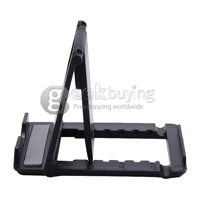 DZ-902 Universal Plastic Holder Fold Stand For iPhone iPad And Mobile Devices - Black