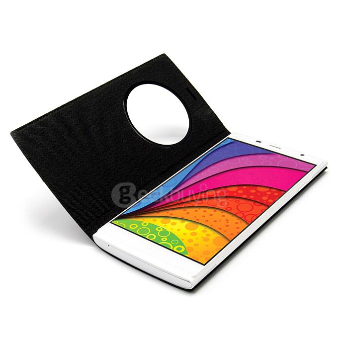 Original Protective PU Leather Hard Flip Cover Shell for LEAGOO Elite 5 - Black