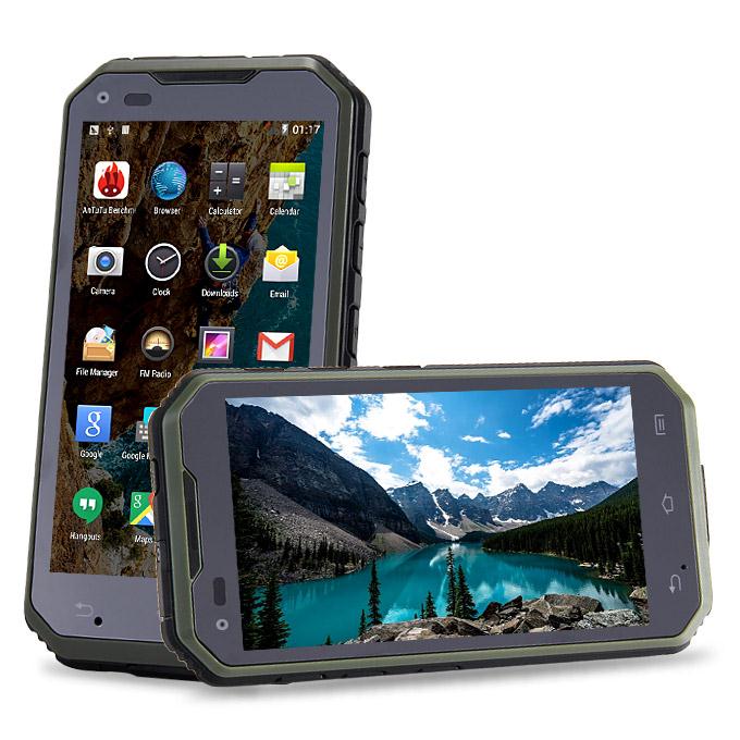 DIGOOR DG2 Plus IP68 Rugged Phone 5.0inch Android 4.4 MTK6582 Quad Core 1.3GHz 1GB 8GB 8.0MP Talkback Miracast - Green