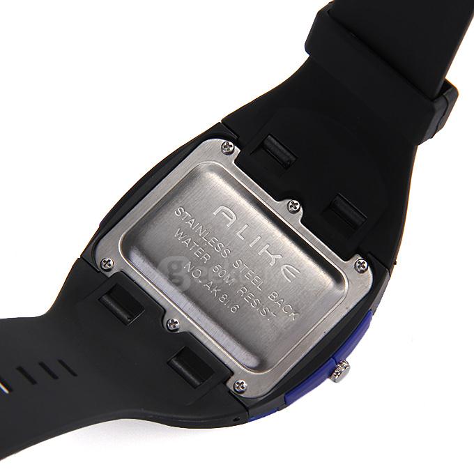 ALIKE AK8116 Multi Functions Men Sport Watch Analog & Digital Time Date LED Display - Blue
