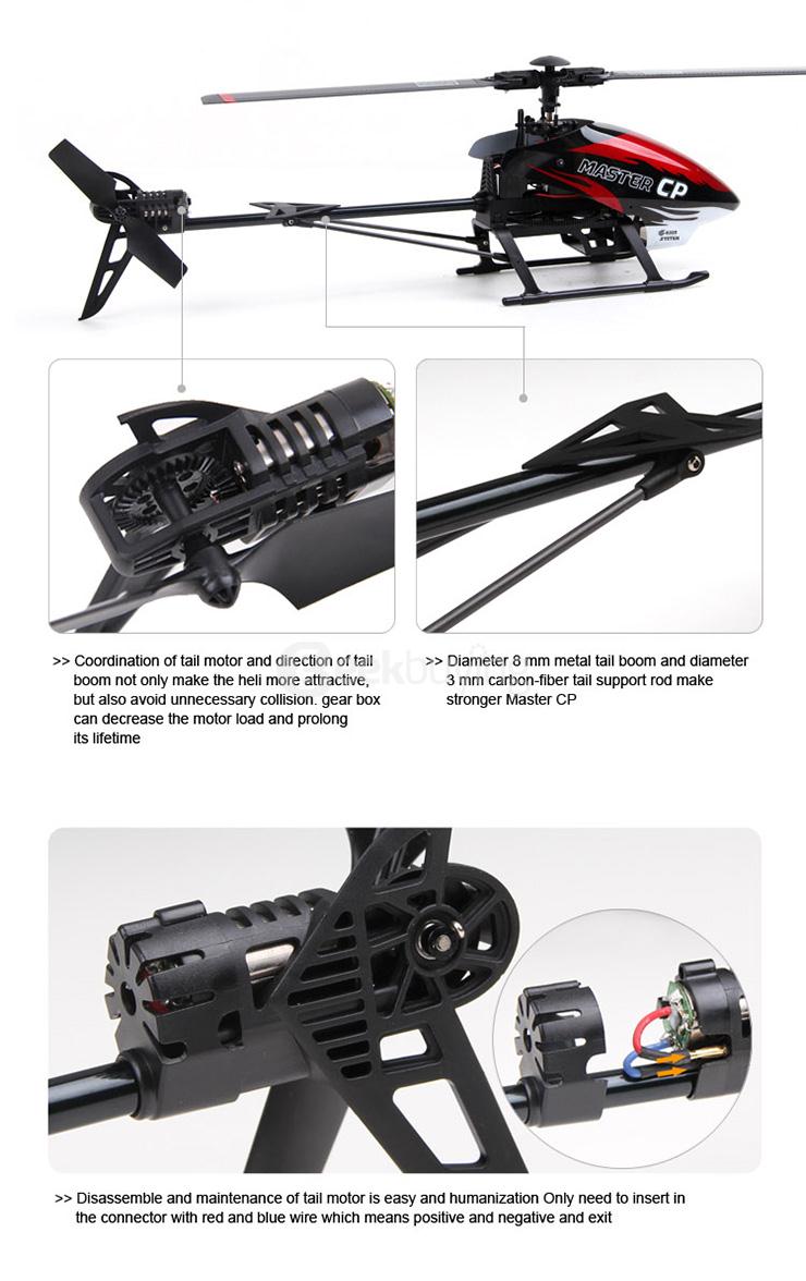 Walkera Master CP Flybarless RC Helicopter 6CH 6Axis Gyro 3D Telemetry Sky Fighter BNF Without Transmitter