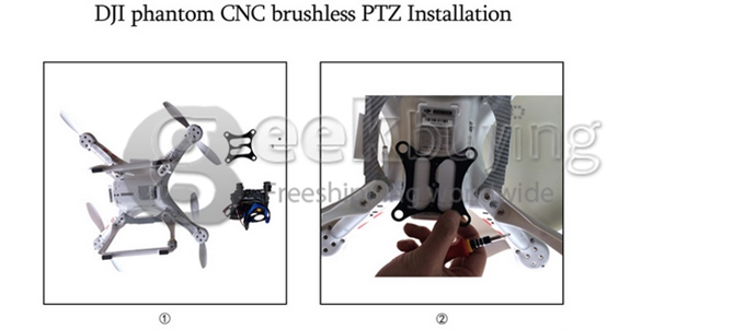 Aluminum Brushless Gimbal for GoPro Sport Camera DJI Phantom Aircraft - Silver