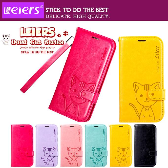 Leiers Domi Cat TPU Leather Case Protective Cover for Samsung GALAXY S6 G9200 - Yellow