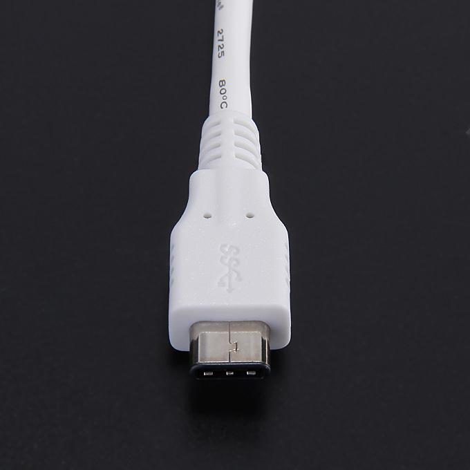 USB Type C To 3.0 MicroB Cable Male To Male Data Cable 1.0M - White