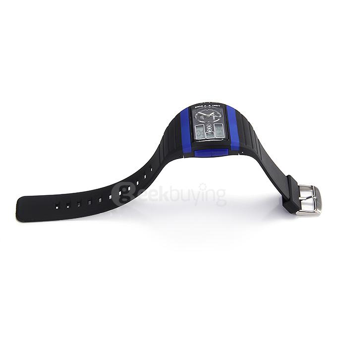ALIKE AK8116 Multi Functions Men Sport Watch Analog & Digital Time Date LED Display - Blue