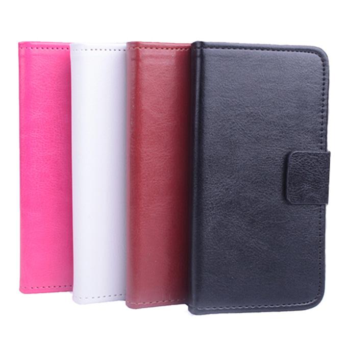 Protective Hard Cover Flip Stand Leather Case for ZTE Nubia Z9 Mini Smartphone - Rose