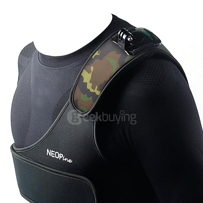 NEOpine SCM-1 Adjustable Single Shoulder Strap Chest Camera Mount for Gopro Camera - Green
