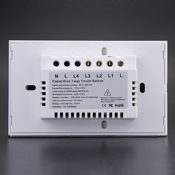 Funry Y8 Home Touch Switch Triple Touch Control 1 Way Intelligent Control Switch With Overload Protection - US