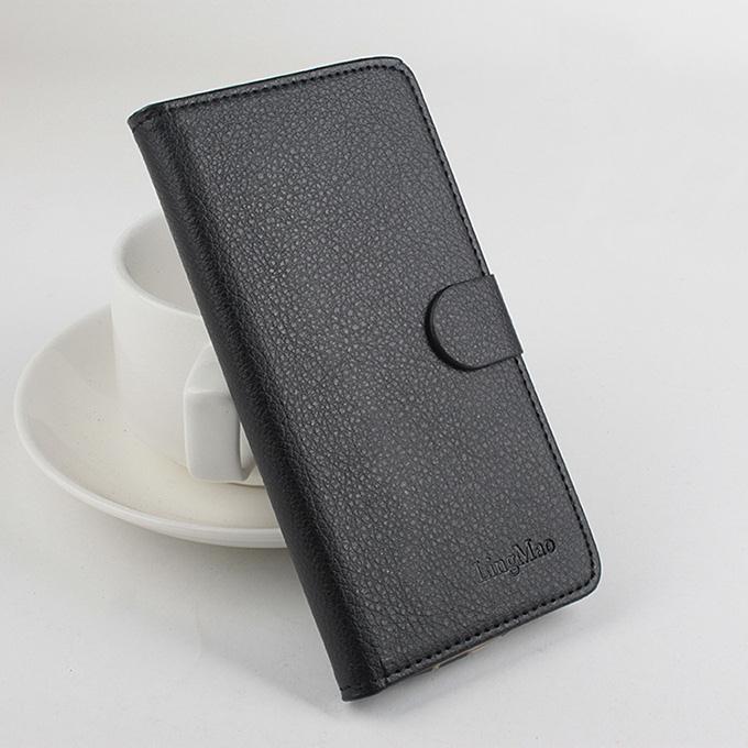 Protective Hard Cover Flip Stand Leather Case for Sony Xperia M4 Smartphone - Black