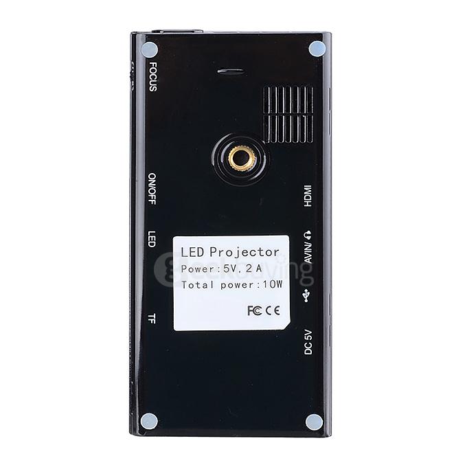 E06 DLP Android Smart Mini LED Projector Android 4.2.2 RK3028A Dual Core 1G/4G w/ Bluetooth HDMI USB TF AV With Remote - Black