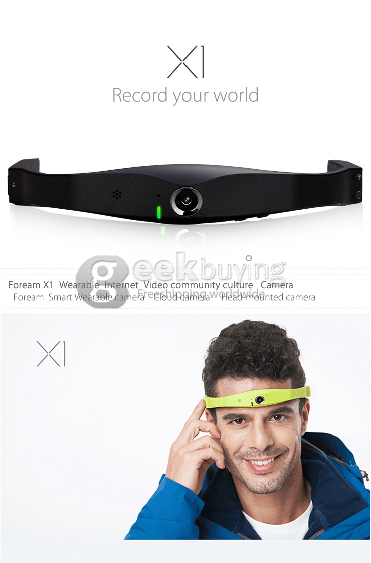 Foream X1 Ambarella A7 1080P 30fps 87 Wide Angles 8 million pixels head-mounted sport camera - Yellow