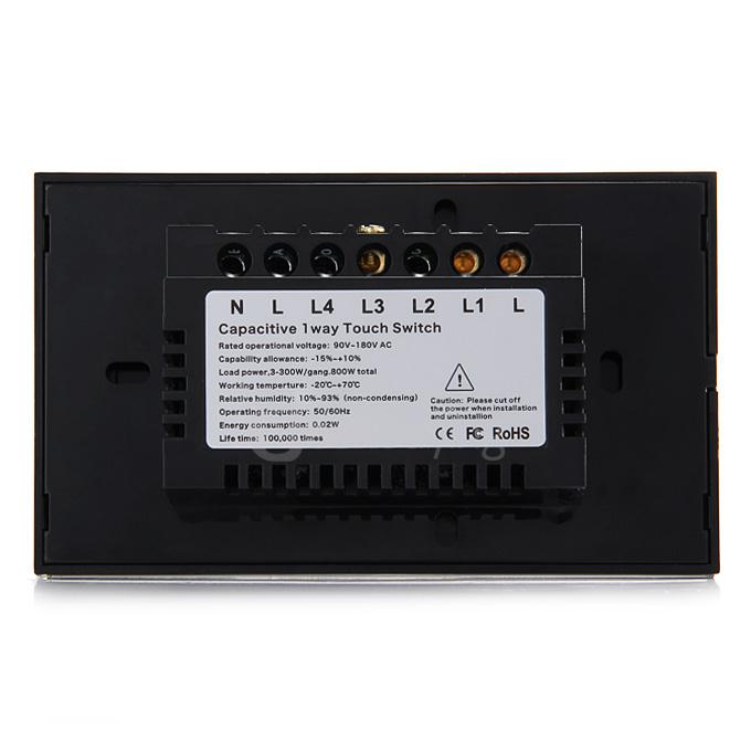 Funry Y8 Home Touch Switch Double Touch Control 1 Way Intelligent Control Switch With Overload Protection - US