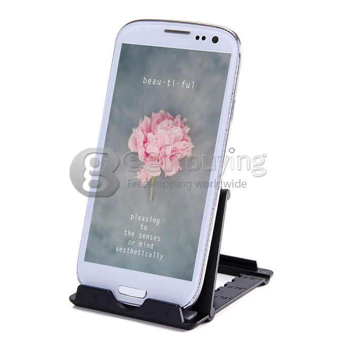 DZ-902 Universal Plastic Holder Fold Stand For iPhone iPad And Mobile Devices - Black