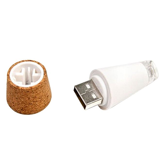 Cork Shaped Rechargeable USB LED Night Light Super Bright White Empty Wine Bottle Lamp