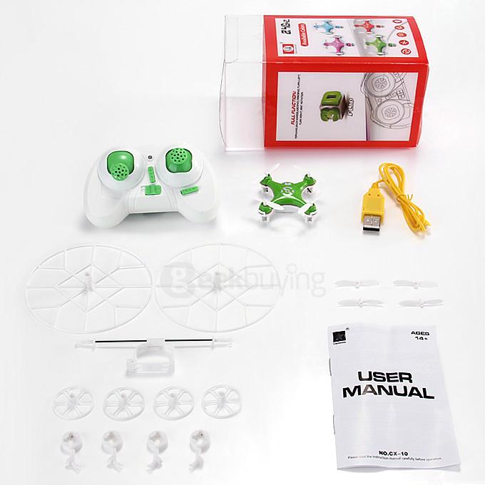 Sky Fighter Cheerson CX-10 Mini RTF Quadcopter 2.4G 4CH 6 Axis Gryo With LED Protective Cover  RC Drone - Green