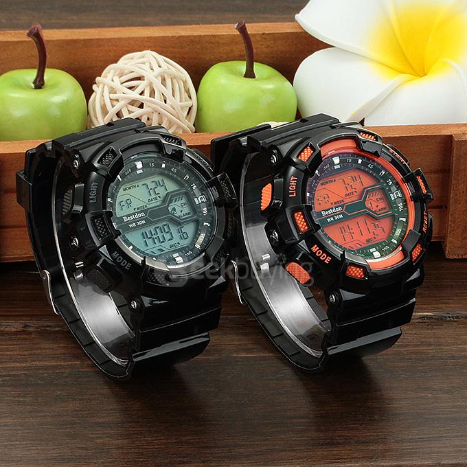 Men LED Backlight Electronic Sports Watch