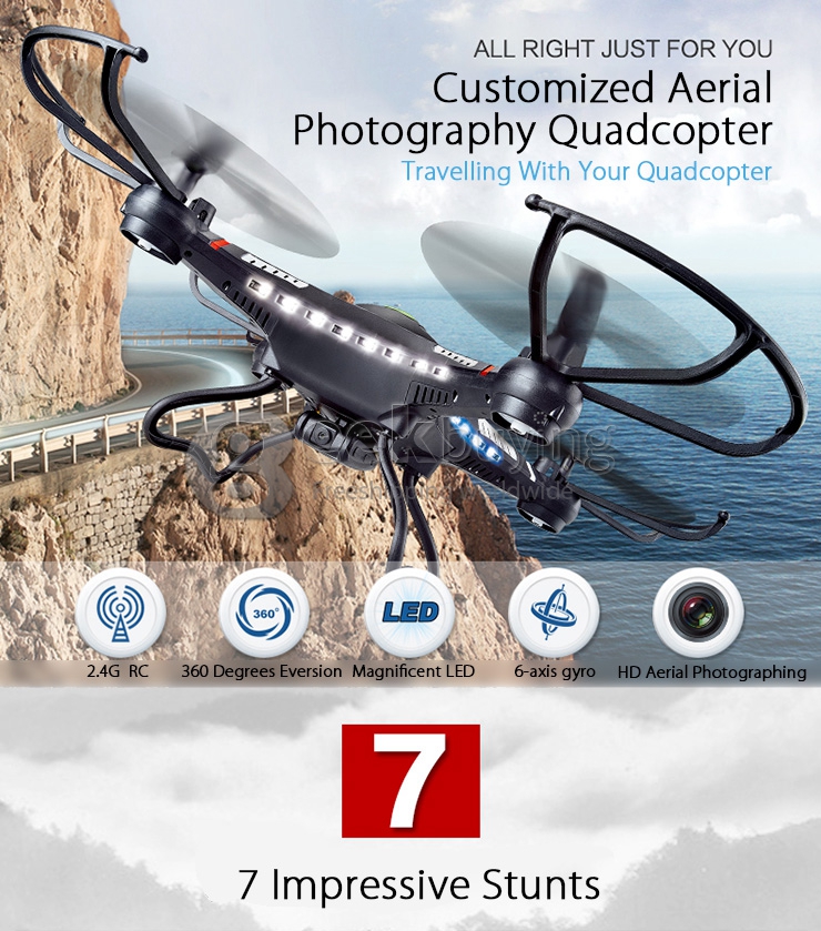 JJRC H8C 4 Channel 6 Axis Gyro 2.4GHz Quadcopter with 2.0MP HD Camera