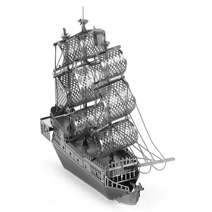 MINI DIY 3D Nanometal Model CORSAIR Pirate Ship Puzzle - Silver