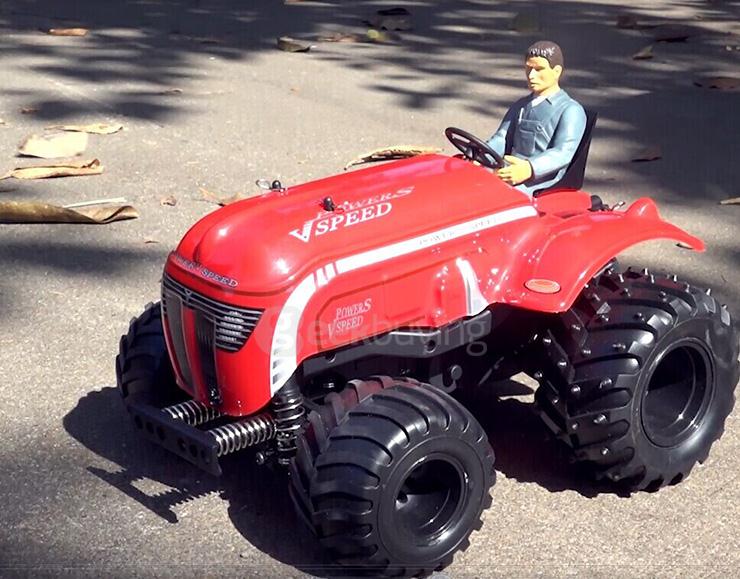 Wltoys P949 1:10 Monster Tractor 2.4G 30KM/H 2WD Lifting Stunts Off Road RC Car RTR - Red