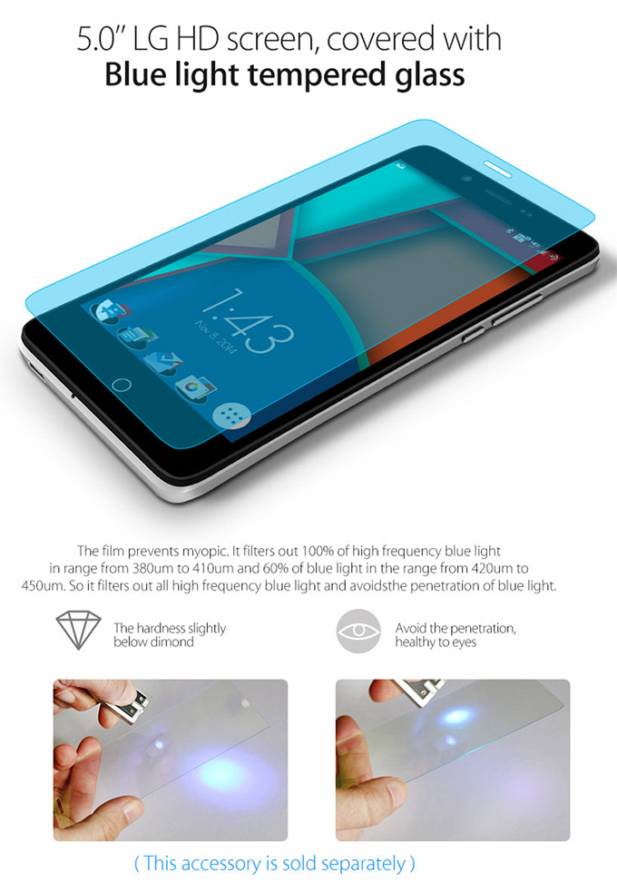 [HK Stock]Elephone P6000 Pro 3GB 16GB 5.0inch LG LCD Android 5.1 Smartphone 64-bit MTK6753 Octa Core 1.3GHz 13.0MP -  White