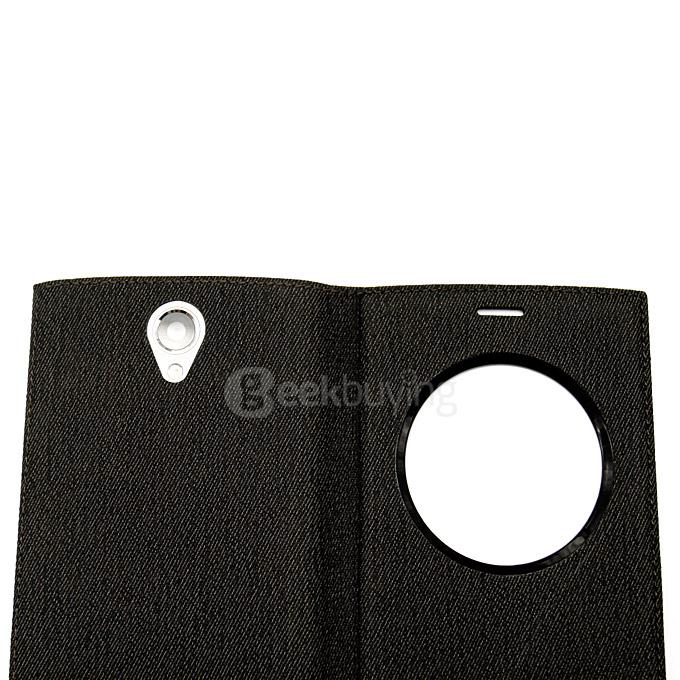 Original Protective PU Leather Hard Flip Cover Shell for LEAGOO Elite 5 - Black