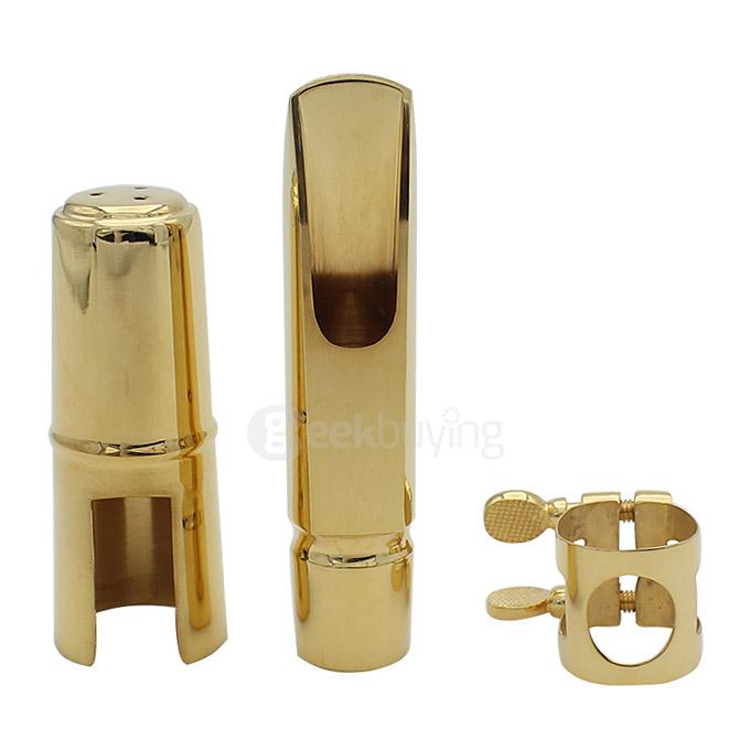 Alto Saxophone Metal Mouthpiece + 2 Pcs Mouthpiece Cushions
