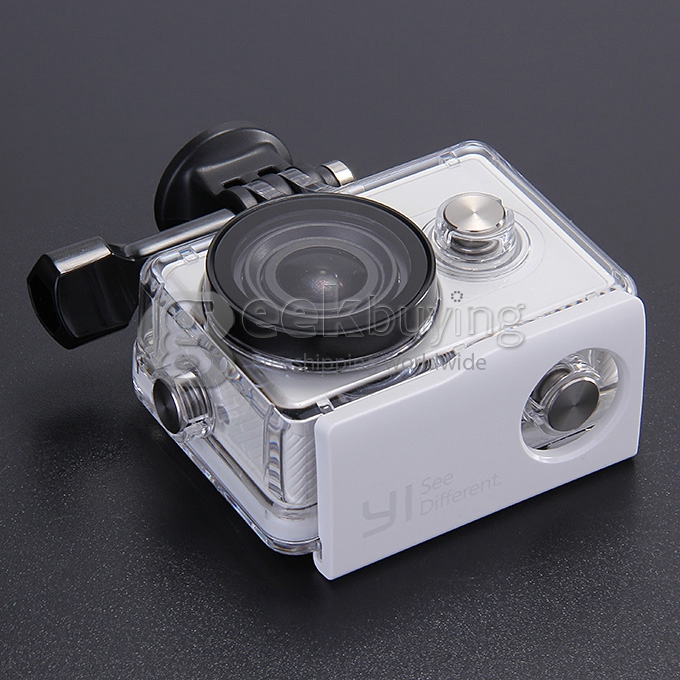 [HK Stock] Original Xiaoyi Waterproof Case for Xiaoyi Yi Xiaoyi Sports Camera Diving 40M Protective Housing - Transparent + White