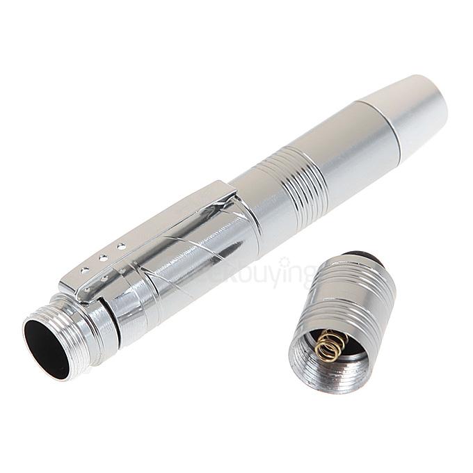 KX-905 Mini LED Pen Light White Light Penlight Flashlight w/ Touch Pen-Silver 1xAAA