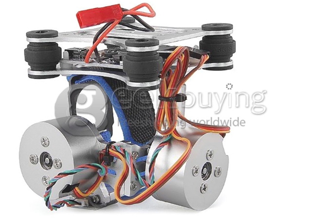 Aluminum Brushless Gimbal for GoPro Sport Camera DJI Phantom Aircraft - Silver