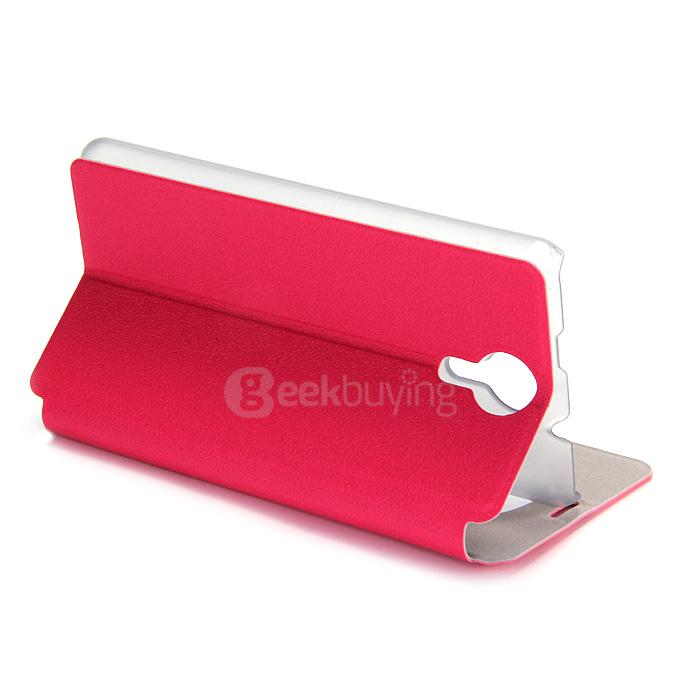 Protective Hard Cover Flip Stand Leather Case for Ulefone Be Touch / Be Touch 2 Smartphone - Rose