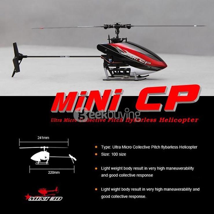 Walkera Mini CP Flybarless RC Helicopter 6CH 3Axis Gyro 3D Telemetry Sky Fighter BNF