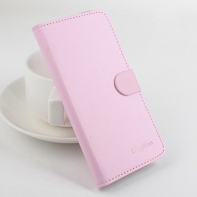 Protective Hard Cover Flip Stand Leather Case for MEIZU MX4 Smartphone - Pink