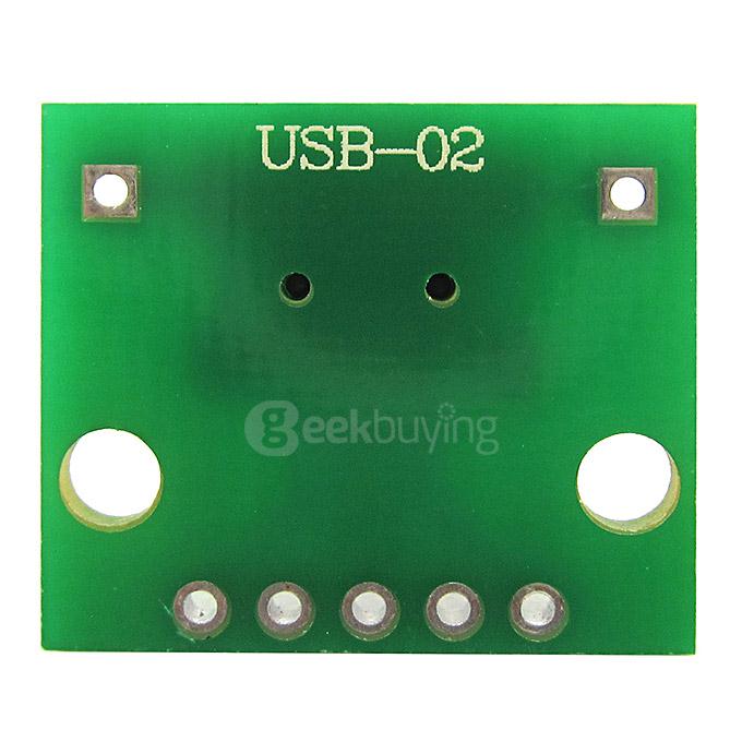 Mini USB to 2.54mm DIP 5P Adapter Module for Breadboard DIY Projects