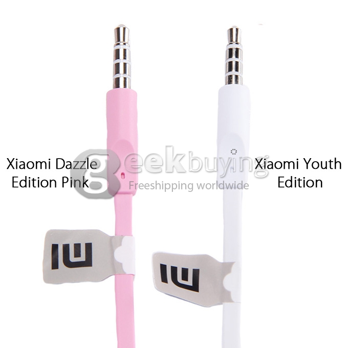 Original Xiaomi Piston III Dazzle Edition Earphones With Mellow Bass/Remote Mic For Android iOS - Cherry Pink