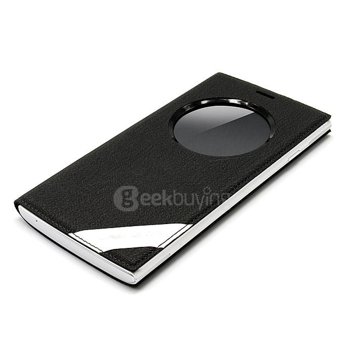 Original Protective PU Leather Hard Flip Cover Shell for LEAGOO Elite 5 - Black